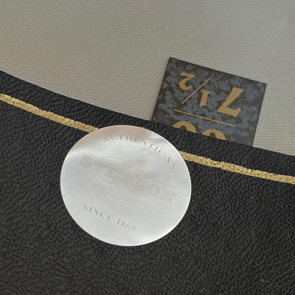 Stetson Size 7.5 Black Vintage 4X Beaver Cowboy Western Felt Hat - Picture 12 of 15